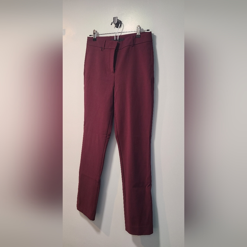 WHBM Elle Slim Trousers, Dark Purple, 2